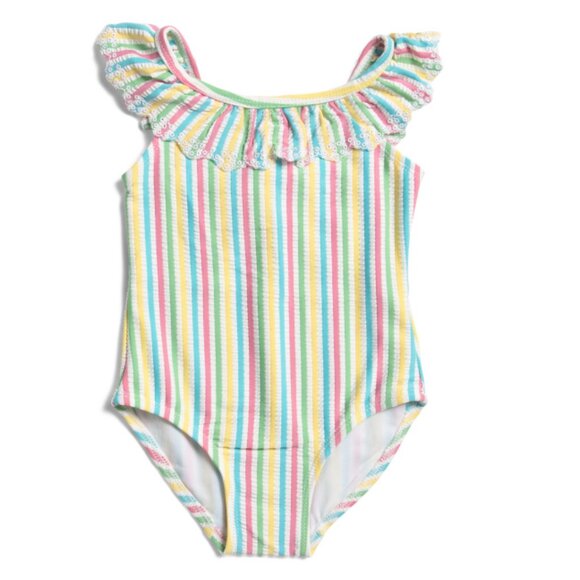 LITTLE ME multi Infant Girls Striped One-piece Swimsuit